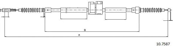 Cable Pull, parking brake (10.7587)