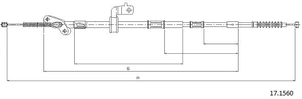 Cable Pull, parking brake (17.1560)