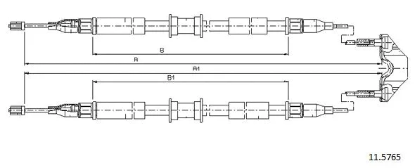 Cable Pull, parking brake (11.5765)