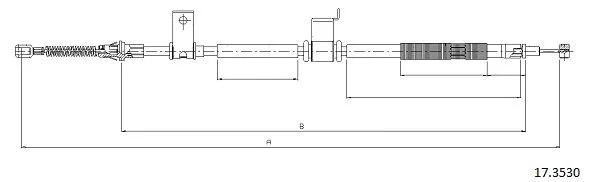 Cable Pull, parking brake (17.3530)
