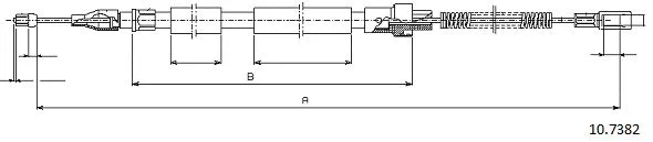 Cable Pull, parking brake (10.7382)