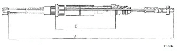 Cable Pull, parking brake (11.606)