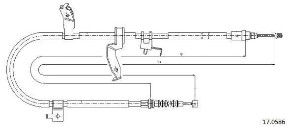 Cable Pull, parking brake (17.0586)