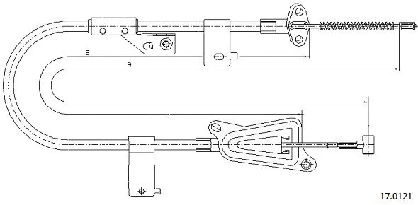Cable Pull, parking brake (17.0121)