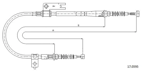 Cable Pull, parking brake (17.0595)