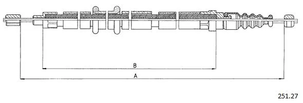 Cable Pull, parking brake (251.27)