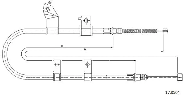 Cable Pull, parking brake (17.3504)