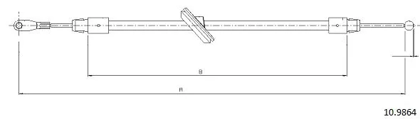 Cable Pull, parking brake (10.9864)