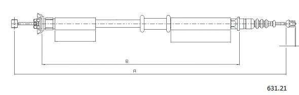 Cable Pull, parking brake (631.21)