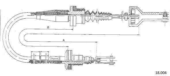 Cable Pull, clutch control (18.004)