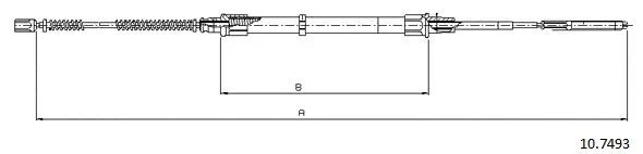 Cable Pull, parking brake (10.7493)