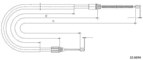 Cable Pull, parking brake (10.6694)