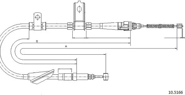 Cable Pull, parking brake (10.5166)