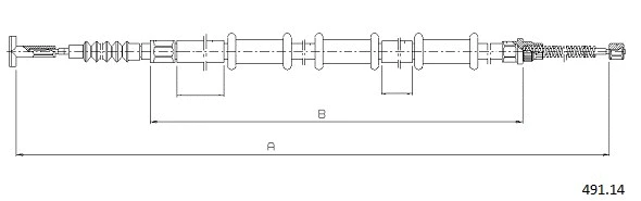 Cable Pull, parking brake (491.14)