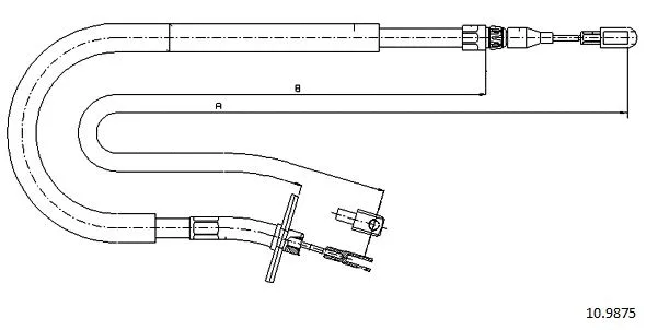 Cable Pull, parking brake (10.9875)