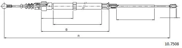 Cable Pull, parking brake (10.7508)