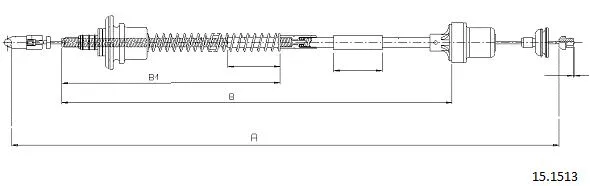 Cable Pull, clutch control (15.1513)