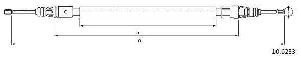 Cable Pull, parking brake (10.6233)