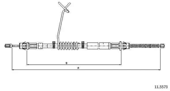 Cable Pull, parking brake (11.5573)