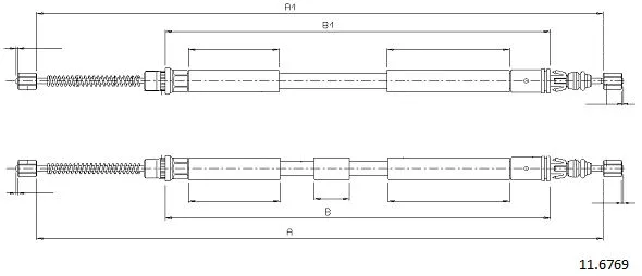 Cable Pull, parking brake (11.6769)