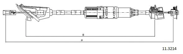 Cable Pull, clutch control (11.3214)