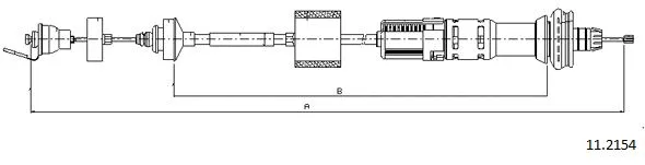 Cable Pull, clutch control (11.2154)