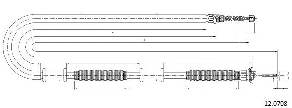 Cable Pull, parking brake (12.0708)