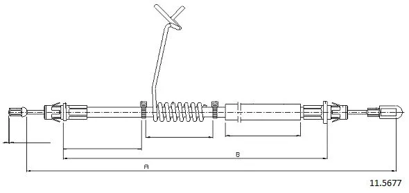 Cable Pull, parking brake (11.5677)