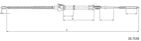 Cable Pull, parking brake (10.7136)