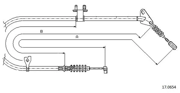 Cable Pull, parking brake (17.0654)