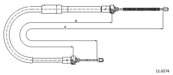 Cable Pull, parking brake (11.6574)
