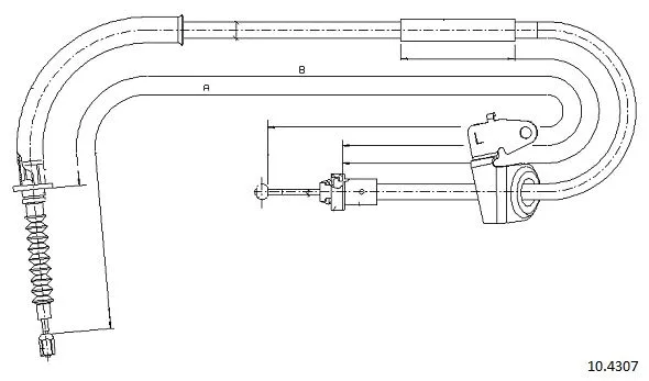 Cable Pull, parking brake (10.4307)