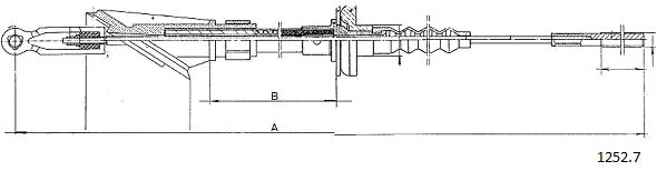 Cable Pull, clutch control (1252.7)