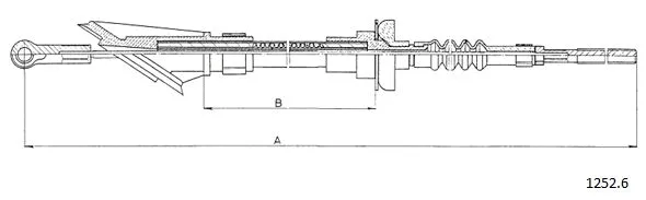 Cable Pull, clutch control (1252.6)