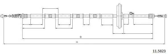Cable Pull, parking brake (11.5823)