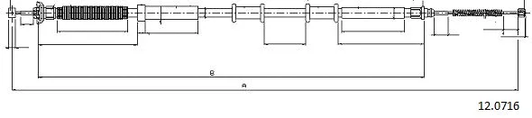 Cable Pull, parking brake (12.0716)