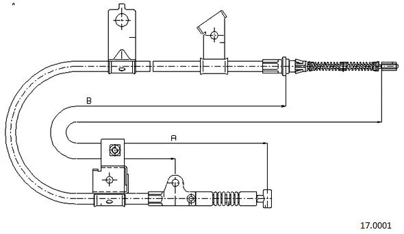 Cable Pull, parking brake (17.0001)