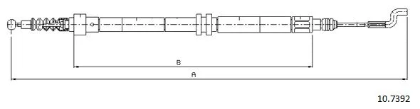 Cable Pull, parking brake (10.7392)