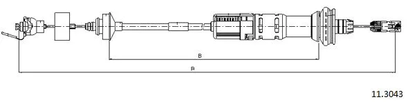 Cable Pull, clutch control (11.3043)