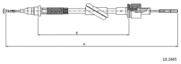 Cable Pull, clutch control (10.2445)