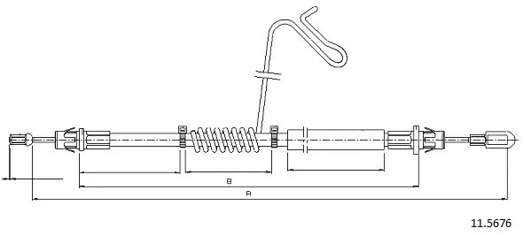 Cable Pull, parking brake (11.5676)