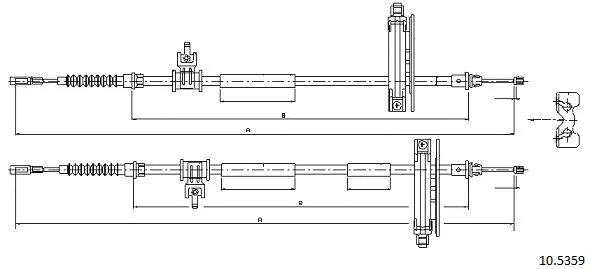 Cable Pull, parking brake (10.5359)