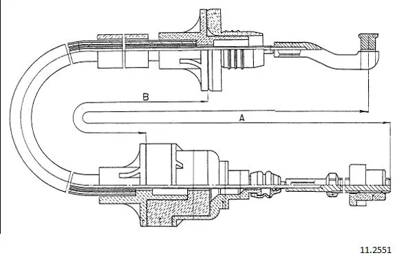 Cable Pull, clutch control (11.2551)