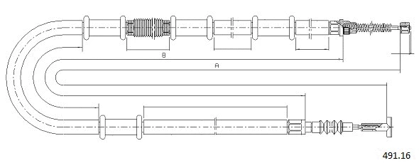 Cable Pull, parking brake (491.16)