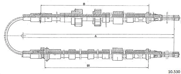 Cable Pull, parking brake (10.530)