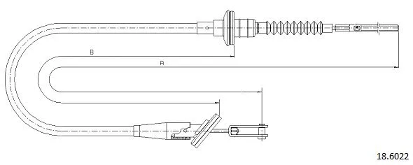 Cable Pull, clutch control (18.6022)