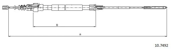 Cable Pull, parking brake (10.7492)