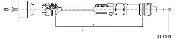 Cable Pull, clutch control (11.3045)