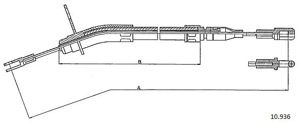 Cable Pull, parking brake (10.936)