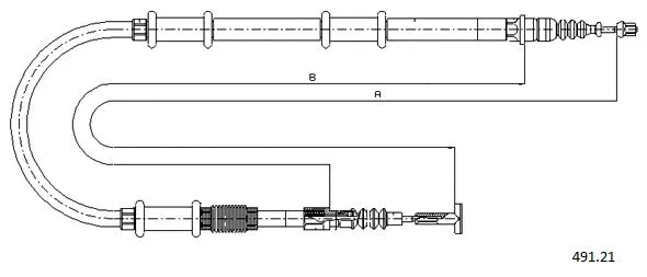 Cable Pull, parking brake (491.21)